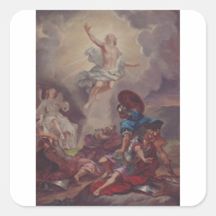 Opstanding van Jezus door Berndt Abraham Godenhjel Vierkante Sticker
