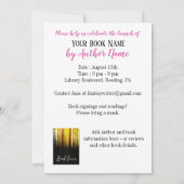 Opstarten van een roze gouden ballonboekje kaart (Achterkant)