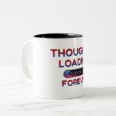 Opstarten van het systeem... even geduld tweekleurige koffiemok (Voorkant links)