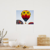 Opstarten van heteluchtballonnen poster (Keuken)