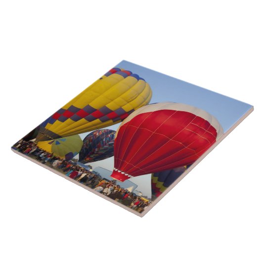 Opstarten van heteluchtballonnen tegeltje (Zijkant)