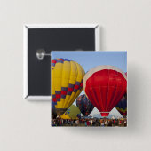 Opstarten van heteluchtballonnen vierkante button 5,1 cm (Voorkant /achterkant)