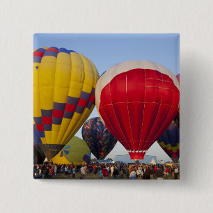 Opstarten van heteluchtballonnen vierkante button 5,1 cm