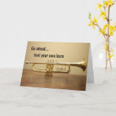 Opstarten van je eigen paard, gefeliciteerd kaart (Gele Bloem)