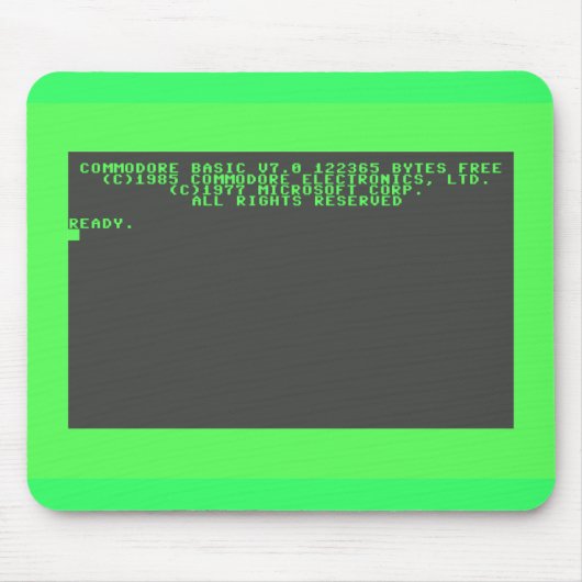 Opstartscherm voor Commodore 128 Muismat (Voorkant)