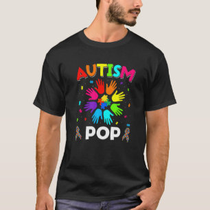 Opsteken Hand Autisme Bewustzijn Pop Familie Steun T-shirt