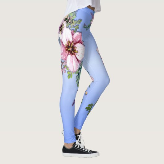 Opstelling van bloemen blauw leggings (Rechts)