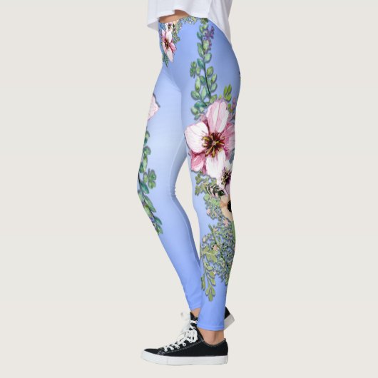 Opstelling van bloemen blauw leggings (Links)