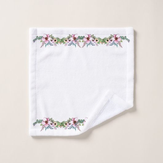Opstelling van de bloemen bad handdoek (Wasdoekje)