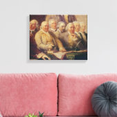 Opstelling van de onafhankelijkheidsverklaring canvas afdruk (Insitu (Woonkamer))