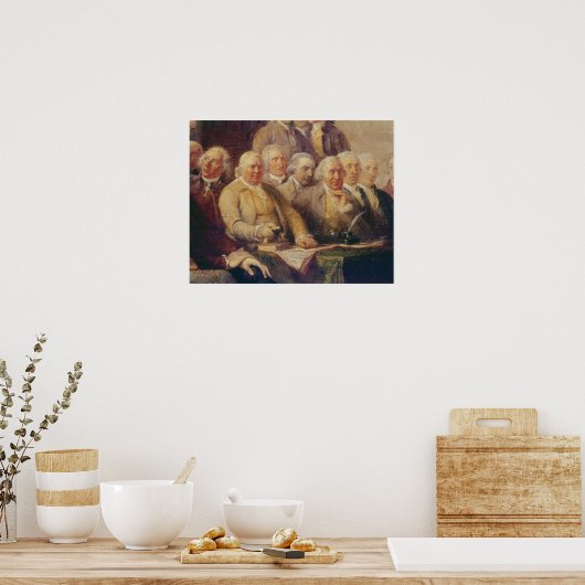 Opstelling van de onafhankelijkheidsverklaring poster (Keuken)