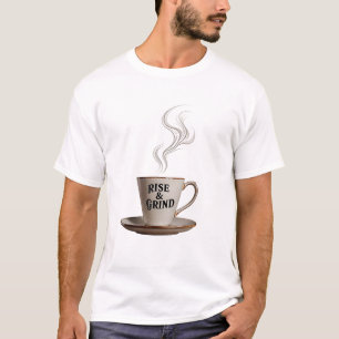 "OPSTIJGEN & MALEN" Ochtendkoffiekop T-shirt