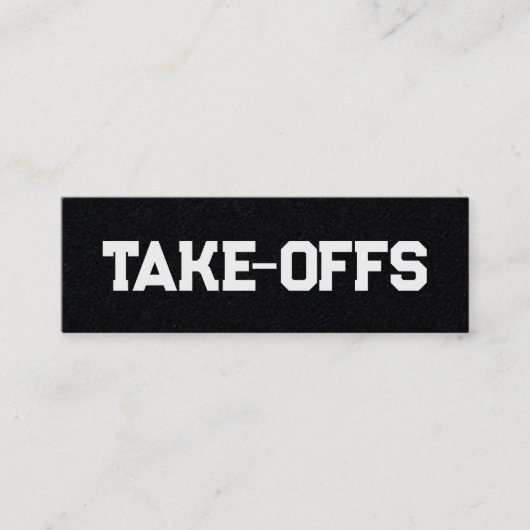 Opstijgen Mini Visitekaartje (Voorkant)