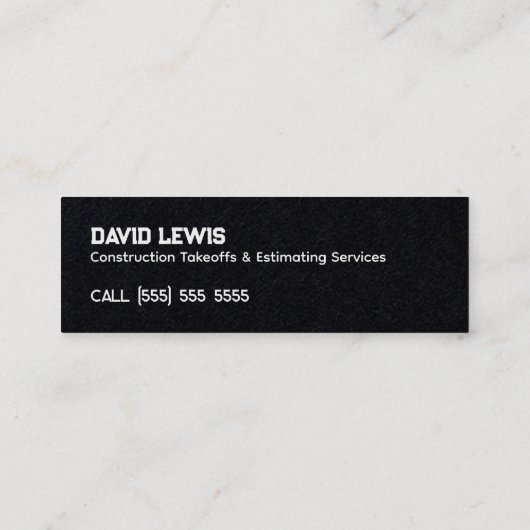 Opstijgen Mini Visitekaartje (Achterkant)