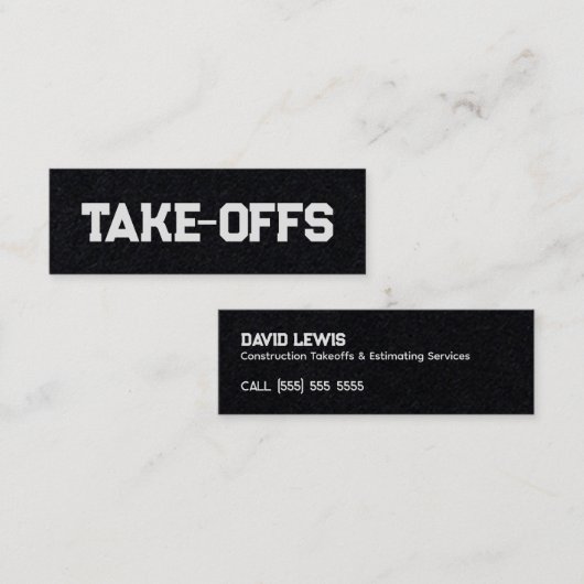 Opstijgen Mini Visitekaartje (Voorkant / Achterkant)