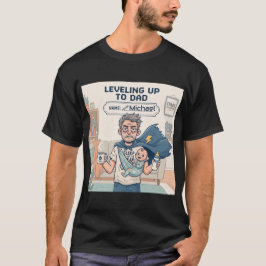 Opstijgen naar Vader Grappige Nieuwe Vader Aangepa T-shirt