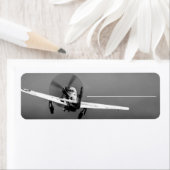 Opstijgen van de P-51 Mustang in storm Etiket (Insitu)