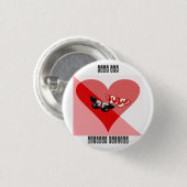 Opstijgen zonder vallende hart Valentijnsdag Ronde Button 3,2 Cm (Voorkant /achterkant)