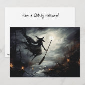 Opstijgend, Heksen Halloween Feestdagenkaart (Voorkant / Achterkant)
