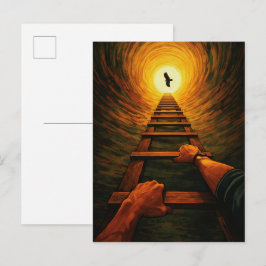 Opstijgende Ladder naar Licht Arendsvrijheid Symbo Briefkaart