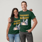 Opstijgende raket grappig t-shirt (Unisex)