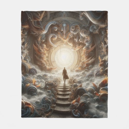 Opstijging naar het Licht Fleece Deken (Voorkant)