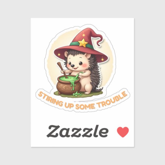 Opstoken van wat problemen - Schattigee egel Sticker (Vel)