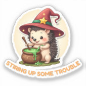 Opstoken van wat problemen - Schattigee egel Sticker (Voorkant)