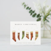 OPSTOKKEN VAN ELEGANTE PASTEL RED GREEN STAR CHIRS FEESTDAGENKAART (Staand voorkant)