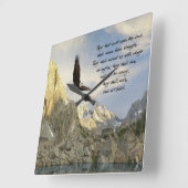 Optellen met vleugels als Eagles Isaiah 40 Vierkante Klok (Hoek)