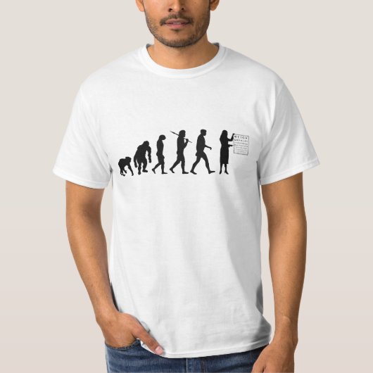 Optemetrist Optical Eye Doctor Evolution Ooggrafie T-shirt (Voorkant)