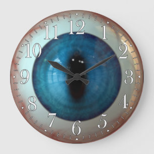 Opthalmoloog Eye Doctor Weird Fun Blue Eye Clock Grote Klok