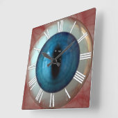 Opthalmoloog Eye Doctor Weird Fun Blue Eye Clock Vierkante Klok (Hoek)