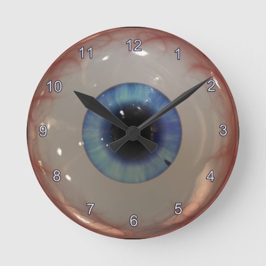 Opthamoloog Eye Doctor Spooky Fun Blue Eye Clock Ronde Klok (Voorkant)