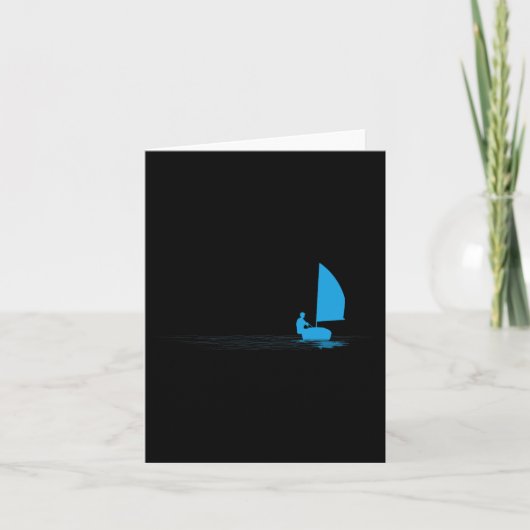 Opti zeilboot zeilen sloep zeilboot zeiler Grafisc Kaart (Voorkant)
