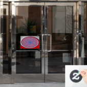 Optic Rings – Red Blue Window Decal (Kantoordeur)