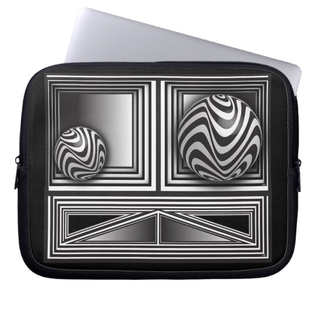 Optica met laptophoes laptop sleeve (Voorkant)