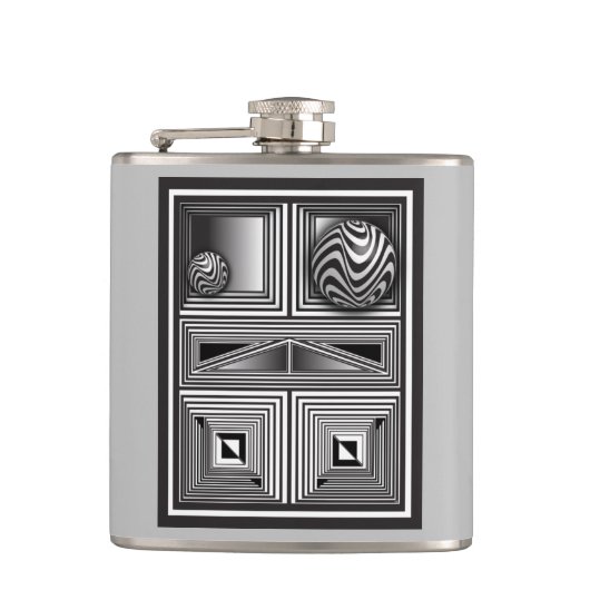 Optica via vormen heupfles (Voorkant)