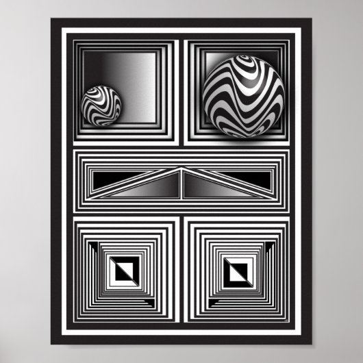 Optica via vormen poster (Voorkant)