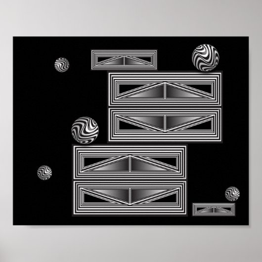 Optica via vormen poster (Voorkant)