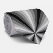 Optical Illusion Black Mannen Stropdas (Opgerold)