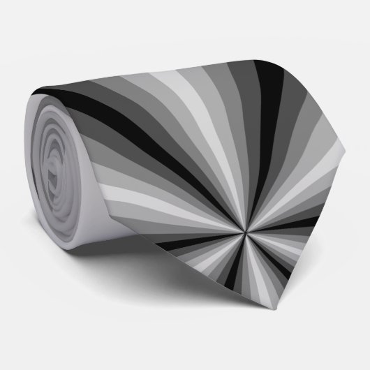 Optical Illusion Black Mannen Stropdas (Opgerold)