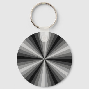 Optical Illusion Black Sleutelhanger