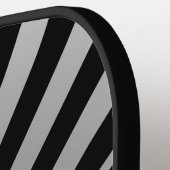 Optical Illusion Black, White Striped Pickleball Paddle (Links Detail)