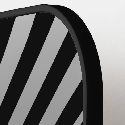 Optical Illusion Black, White Striped Pickleball Paddle (Links Detail)