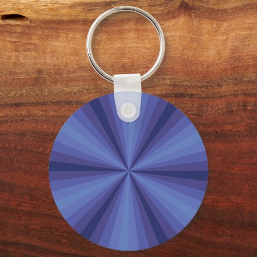 Optical Illusion Blue Sleutelhanger (Voorkant)