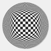 Optical Illusion Checkers Sticker (Voorkant)