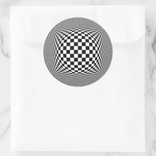 Optical Illusion Checkers Sticker (Tas)