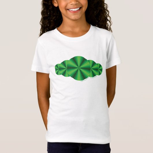 Optical Illusion Green Kind en Baby Light Shirt (Voorkant)