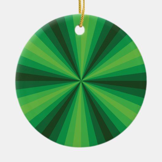 Optical Illusion Green-Ornament Keramisch Ornament (Voorkant)